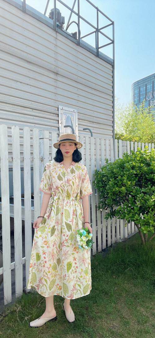 纯苎连衣裙小衫裤子裙子衬衣 时尚风 风淑女风休闲风，女装连衣裙，川哲