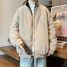 冬季加绒立领棉衣外套男加厚休闲日系复古宽松青少年棉服MQ702，男装棉衣，星座1116A-1（原606A）