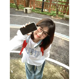网图有货 美式高街断开字刺绣长袖T恤男女宽松纯棉上衣 A935-P35图片