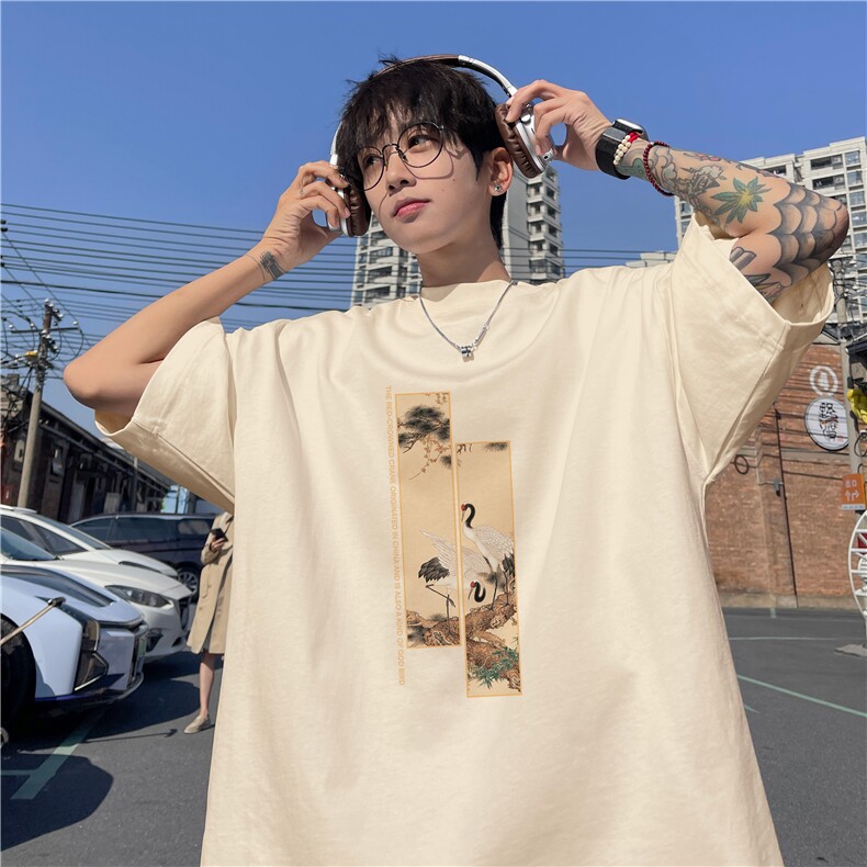 夏季新款抖音品质风印花短袖T恤dcm309-特批20控38图片