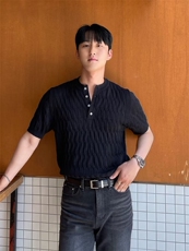 短袖纯色夏季潮流2023POLO衫原宿新款男ins百搭MB202P43，男装T恤，星座1116-2