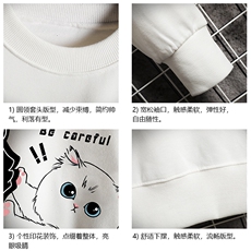 S6116-P35加绒-P40秋季圆领卫衣男大码韩版宽松长袖外套男，男装卫衣，电商A040A