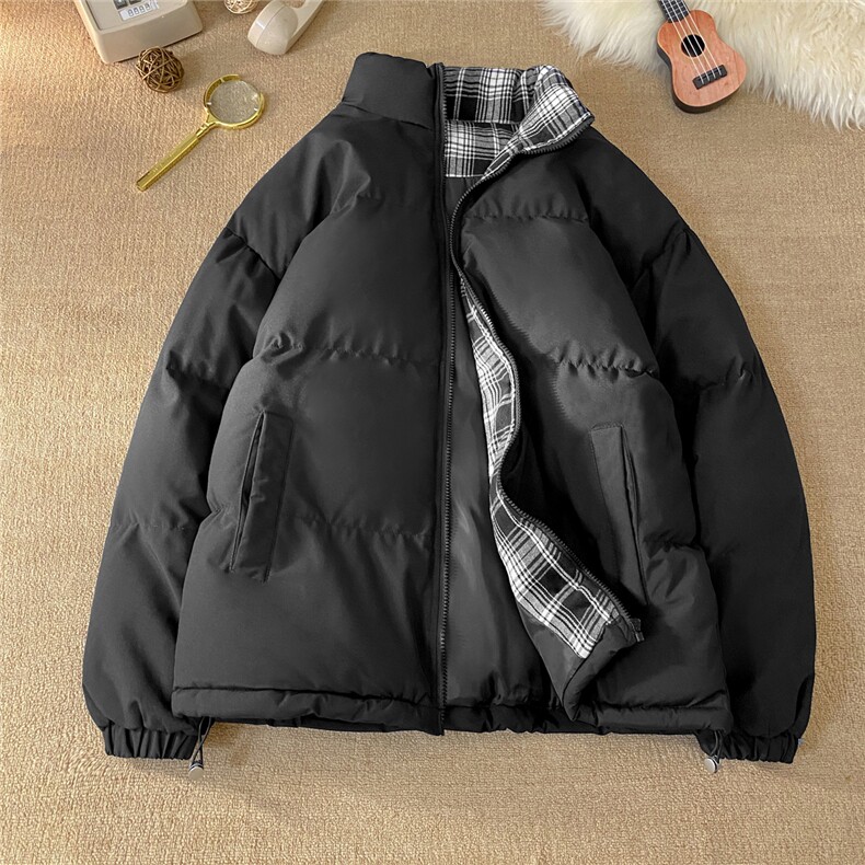 2025 中性款撞色格子棉衣男面包服加厚保暖棉服量大有差 P38-1661图片