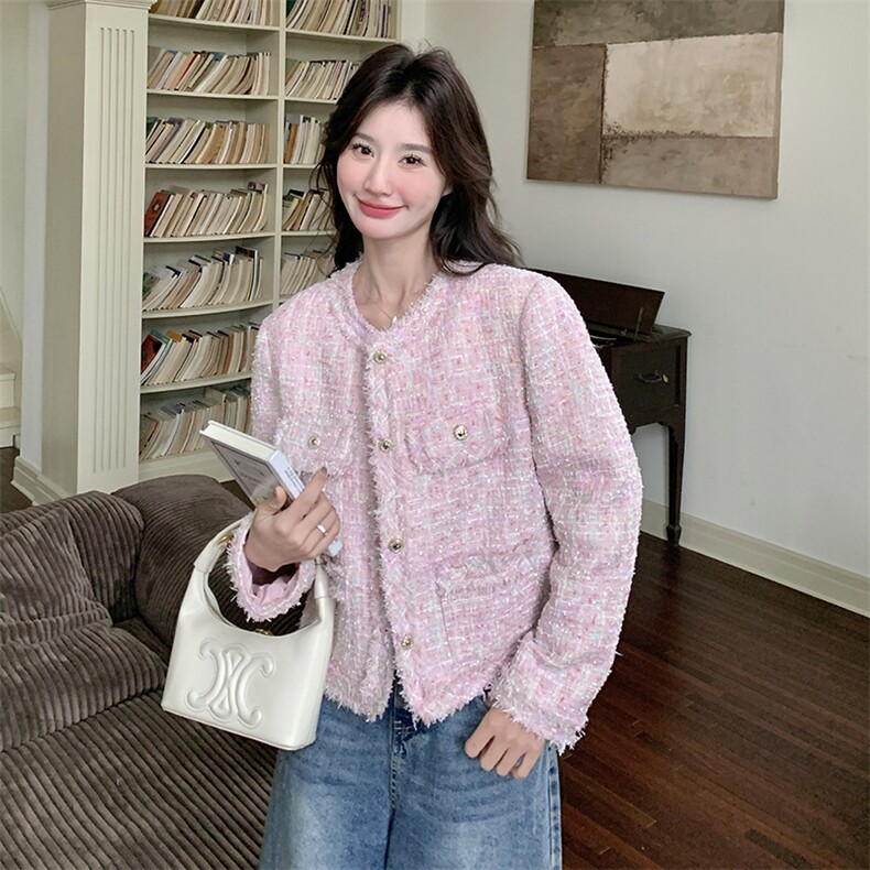 现货新款花色小香风外套25022P155K228,女装短外套,2D035