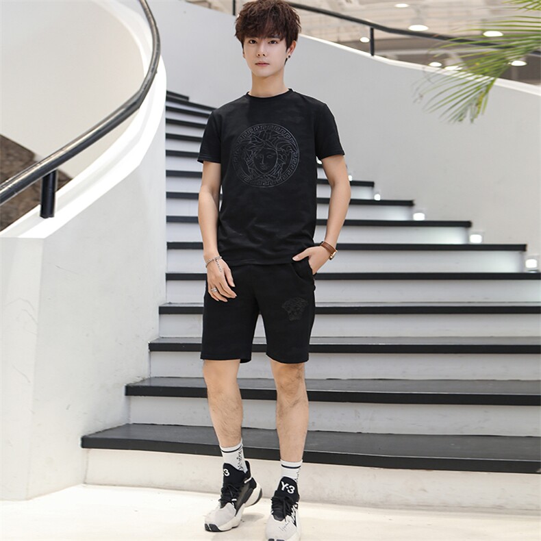 男夏装大码暗迷彩休闲运动套装5032-1_555,男装休闲套装,星座1516-1