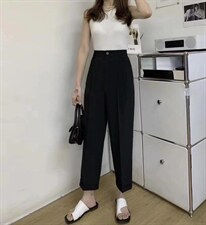 现货翻边西装休闲裤3色，女装西装，帛糸霓娜