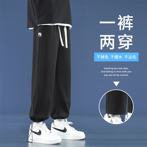 秋季新款宽松运动裤显瘦休闲卫裤阔腿裤裤子百搭WK05-1特批26图片