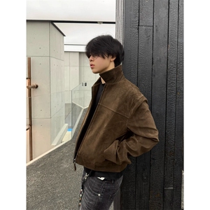 网图 短款麂皮绒夹克 秋季时尚外套 1209-1-JK27-P78图片
