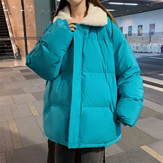 情侣冬季男士羊羔毛翻领棉衣男纯色港风面包服棉服A071-Y277-P115，男装棉衣，电商A071