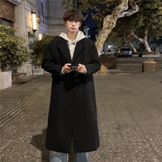 冬季新款韩版男士过膝毛呢大衣休闲长款呢料外套A430-DY27P128，男装毛呢大衣，电商A430（原星座702）