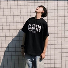 万针全刺绣工艺抖音得物高品质260克重磅纯棉双纱美式高街短袖T恤，男装T恤，电商A486