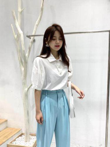 夏季新款韩版水晶扣上衣，女装，邱小姐