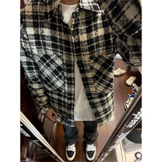【有货】cleanfit黑白格子小香风外套高级感痞帅夹克237LL-特P55，男装夹克，星座1007（原301D）