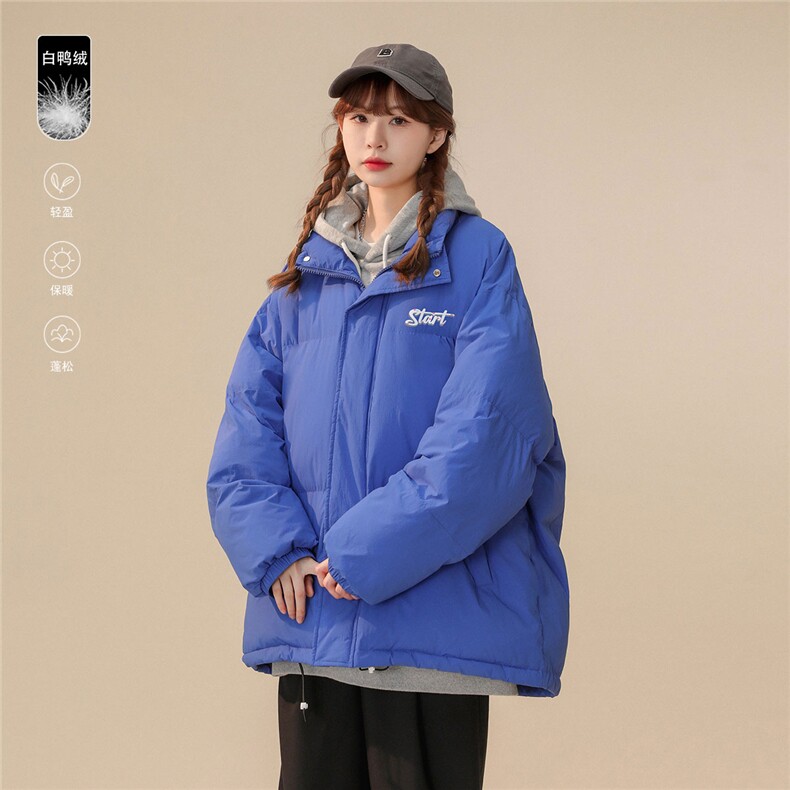 白鸭绒中性风22冬季新品潮流字母印花立领羽绒服YR192P195控258，男装羽绒服，A247A