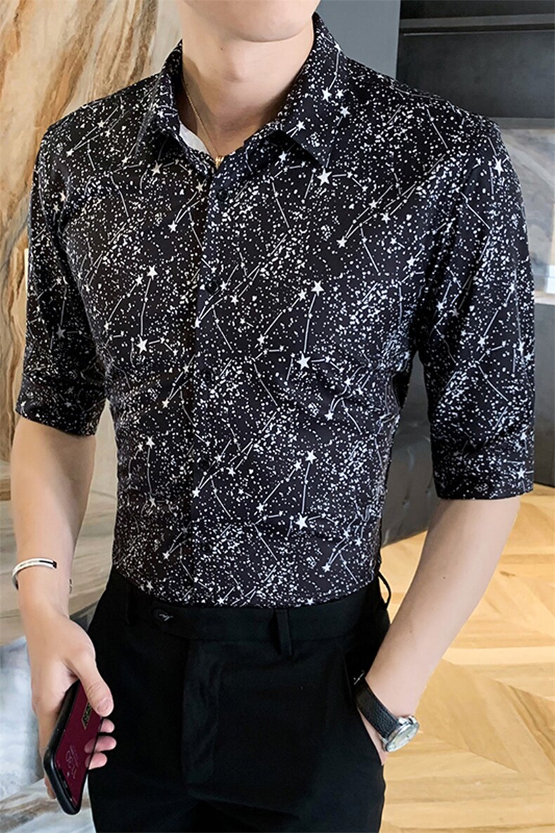 312A-104-P552021设计感满天星衬衫英伦时尚男士衬衣A,男装衬衫,星座312A-5