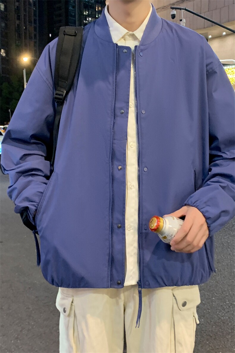 夜景秋季立领小米格防水夹克男士休闲外套上衣A406JK2530P75,男装夹克,星座309（原A406）
