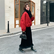 老标90风羽绒服套装配真毛领W635-外套P335-K488-套装P395-K588，女装羽绒服，2C209