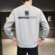 店主风2024新款秋季圆领套头卫衣男宽松长袖打底衫B317-W8637-P65，男装卫衣，电商B317