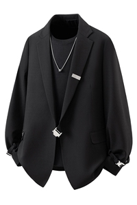 金属搭扣大码M-5XL西服男成分 96%聚酯纤维4%氨纶XF78126P95控148图片