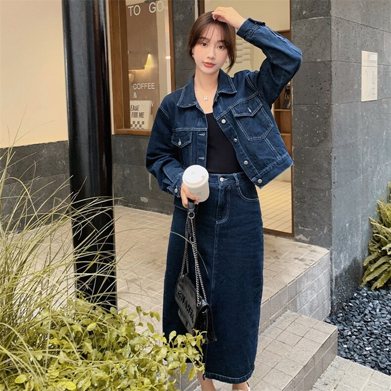 新品现货牛仔裙套装款号T188-P155K218,女装半身裙,浙宝305