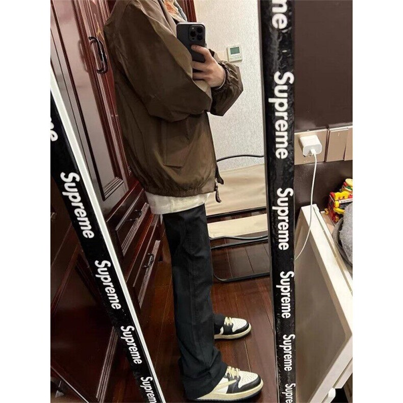 美式复古格纹棉衣潮牌痞帅棉服双面穿外套男秋冬加厚棉袄,男装夹克,星座506A