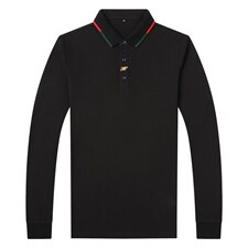 新款长袖T恤男中年翻领春秋季男士打底衫商务休闲polo衫上衣，男装T恤，电商B212（原钱塘6029）