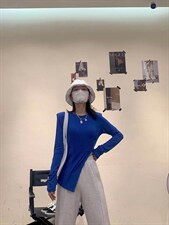 不规则垫肩打底上衣，其它，Queena PHoebe