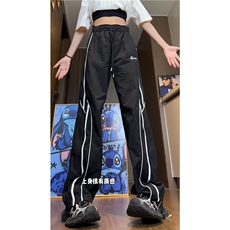 抖音品质夏季新款潮流运动冰丝宽松休闲裤B315-K24220-特p35控68，男装休闲裤，电商B315