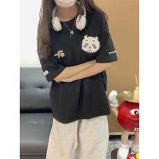 万针全刺绣工艺高品质260克纯棉双纱美式高街宽松短袖T恤特P33，男装T恤，电商A486-1