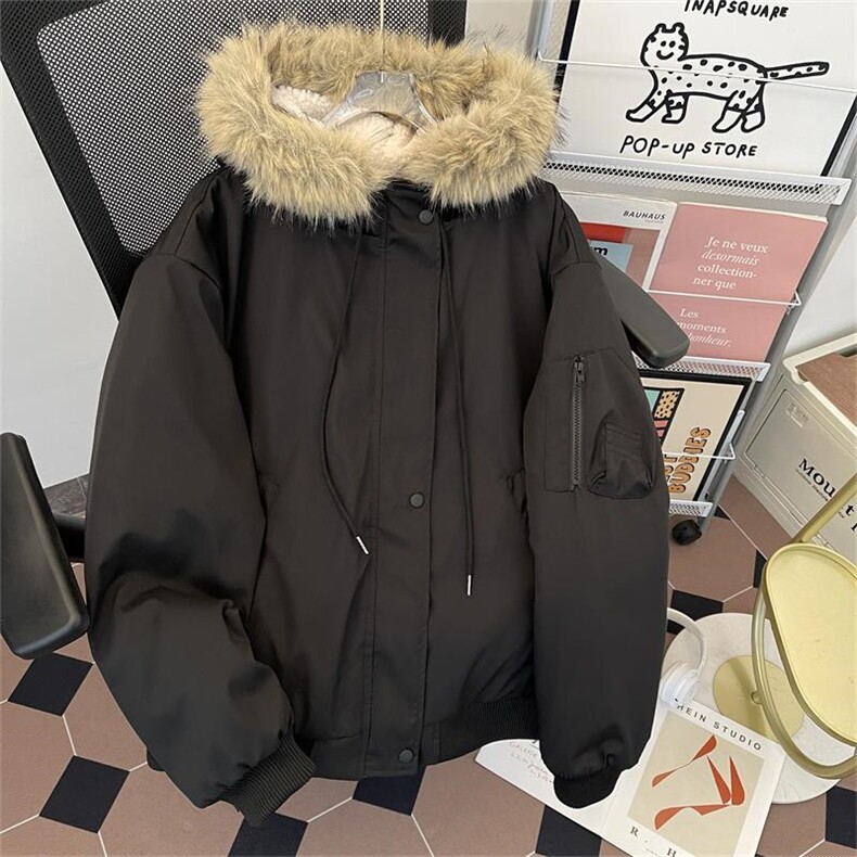 1506/QM61050/P92毛领派克服保暖棉衣图片