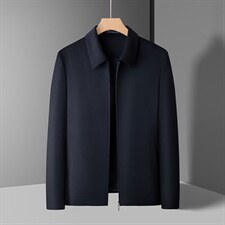 XL-N88035秋冬新款男士夹克翻领商务休闲领导服男装纯色羊绒外套，男装夹克，电商B360