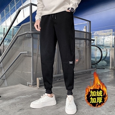 社会精神小伙2022加绒卫裤运动束脚男裤DS-B249-KK92-P58-加绒P68，男装休闲裤，星座215（原电商B249）