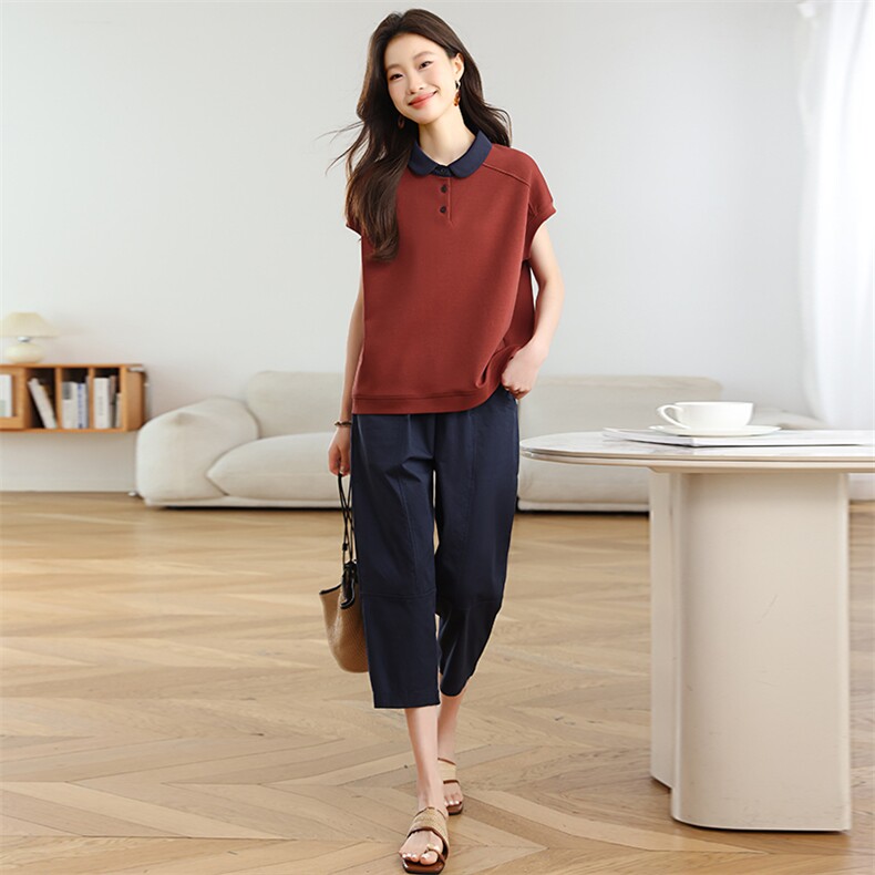 时尚套装夏季薄款2025新款气质减龄妈妈两件套，女装套装/套裙，忆绮罗