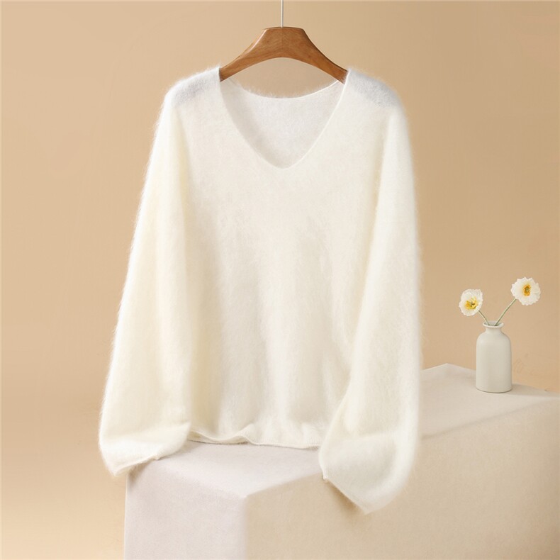 2025年秋季宽松型通勤套头一线成衣V领阔版，女装羊绒衫，英集羊绒