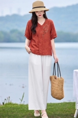 现货秒发新中式复古套装，女装套装/套裙，韩蔻秀