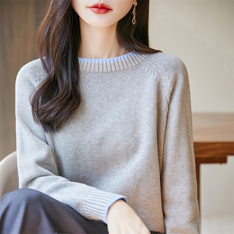 2025年女士长袖圆领舒适时尚图片