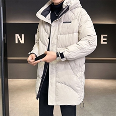 主推数据款羽绒服男中长中长款连帽外套白鸭绒B317/9933/P265，男装羽绒服，电商B317