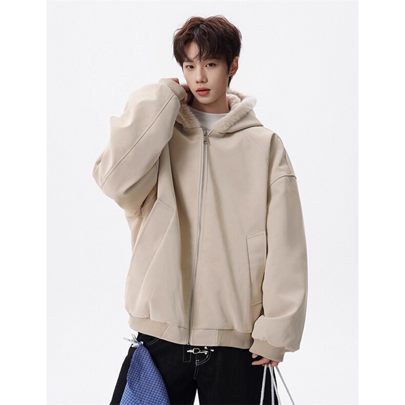 现货高品质美式高街冬季重磅座山雕大毛毛领pu皮棉衣男女加厚外套，男装皮衣，电商A486-1