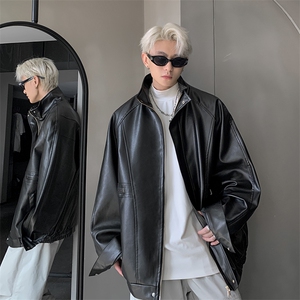 现货  2025秋季新款皮衣外套男宽松PU皮夹克JK720-P85图片