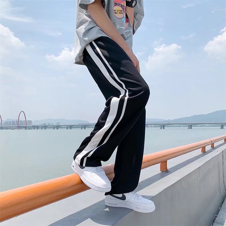 休闲裤男潮流宽松垂感拖地夏季薄款男裤美式高街运动裤K0103-P30,男装休闲裤,星座308B-1