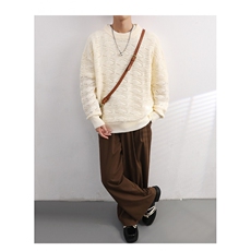 Cleanfit韩系圆领毛衣潮男秋冬新款宽松百搭2308-P48，男装针织衫/毛衣，星座1109-3