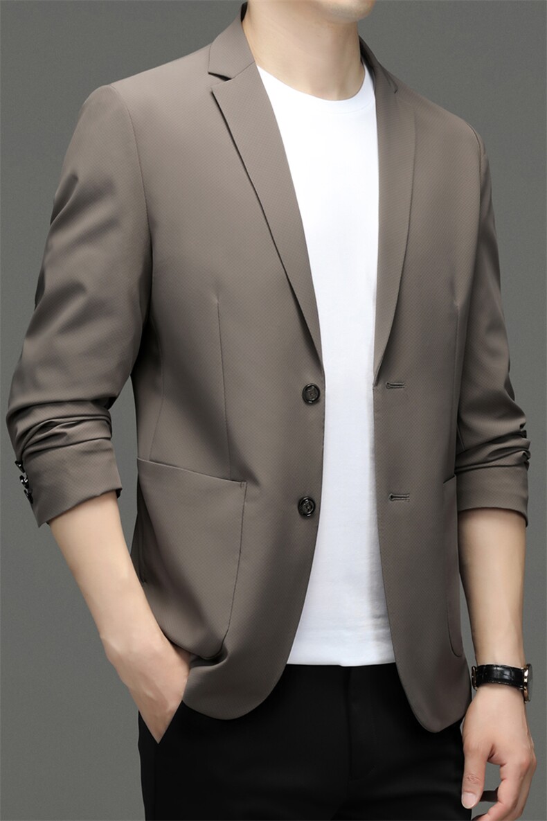 M6018-102钱塘2020-2秋季新款中年男装西服商务休闲纯色外套P185,男装西服,钱塘207-2