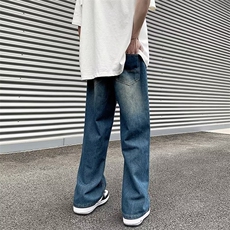 青春流行ins男直筒水洗牛仔裤P40，男装牛仔裤，星座1116-2