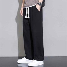 夏季新款现货九分裤2023潮流男士纯色宽松大码直筒裤1210-2-YK103，男装休闲裤，星座1816-2（原1210–2）