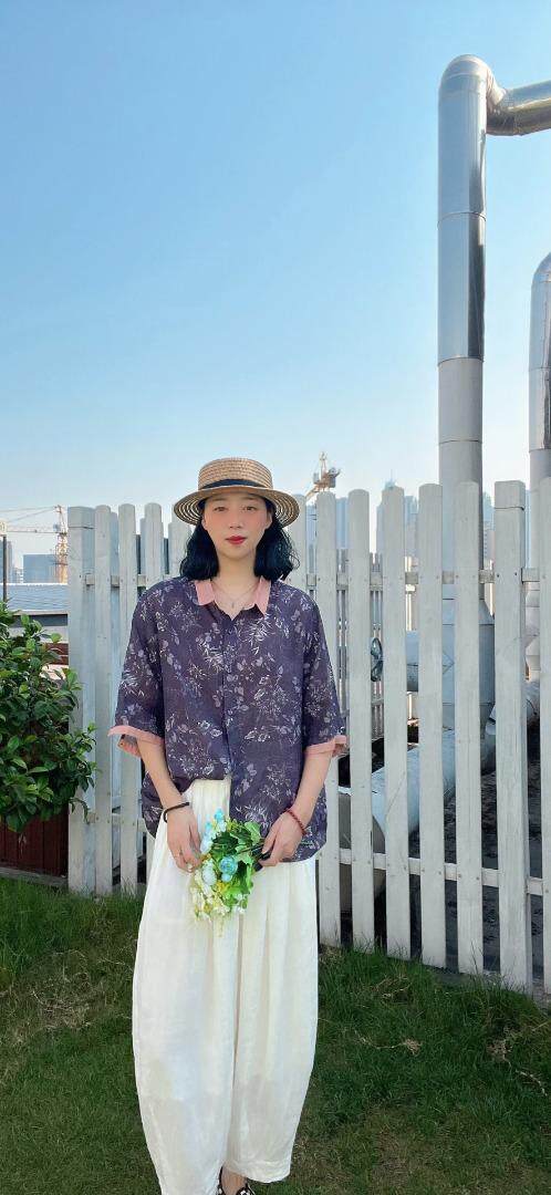 纯苎连衣裙小衫裤子裙子衬衣 时尚风 风淑女风休闲风，女装连衣裙，川哲