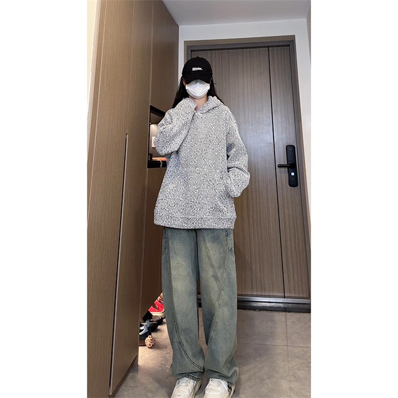 YK86089-P45秋季新款港风针织卫衣聚酯纤维,男装卫衣,电商A086-1