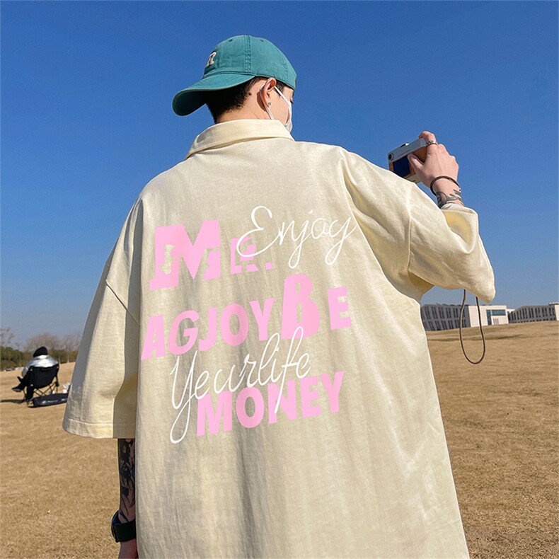 支持得物品质配合二开珠地网眼透气宽松短袖T恤翻领POLO衫PL103,男装T恤,电商A486