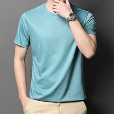 短袖T恤男士22夏季新款潮流翻领印花夏装中青年男士宽松打底上衣，男装T恤，电商B212（原钱塘6029）