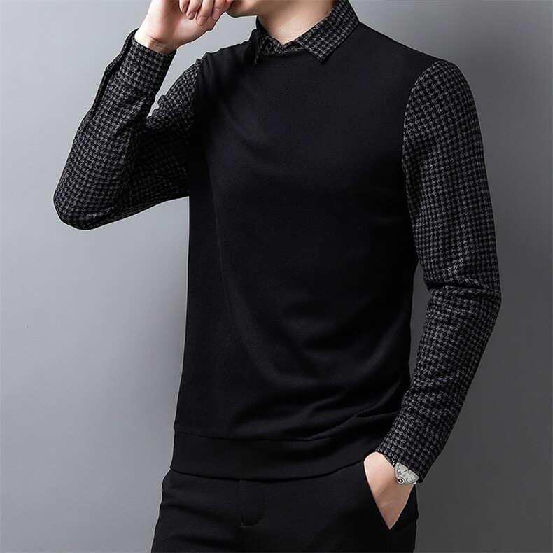C2307钱塘2020-2刺骨拉毛数据好男士加厚假两件男装衬衫P59,男装衬衫,钱塘207-2