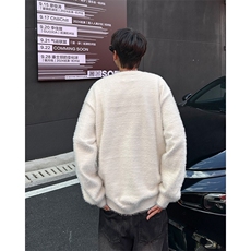 美式软糯毛衣男仿貂绒休闲百搭慵懒风情侣宽松针织衫男M560/P55，男装针织衫/毛衣，星座506
